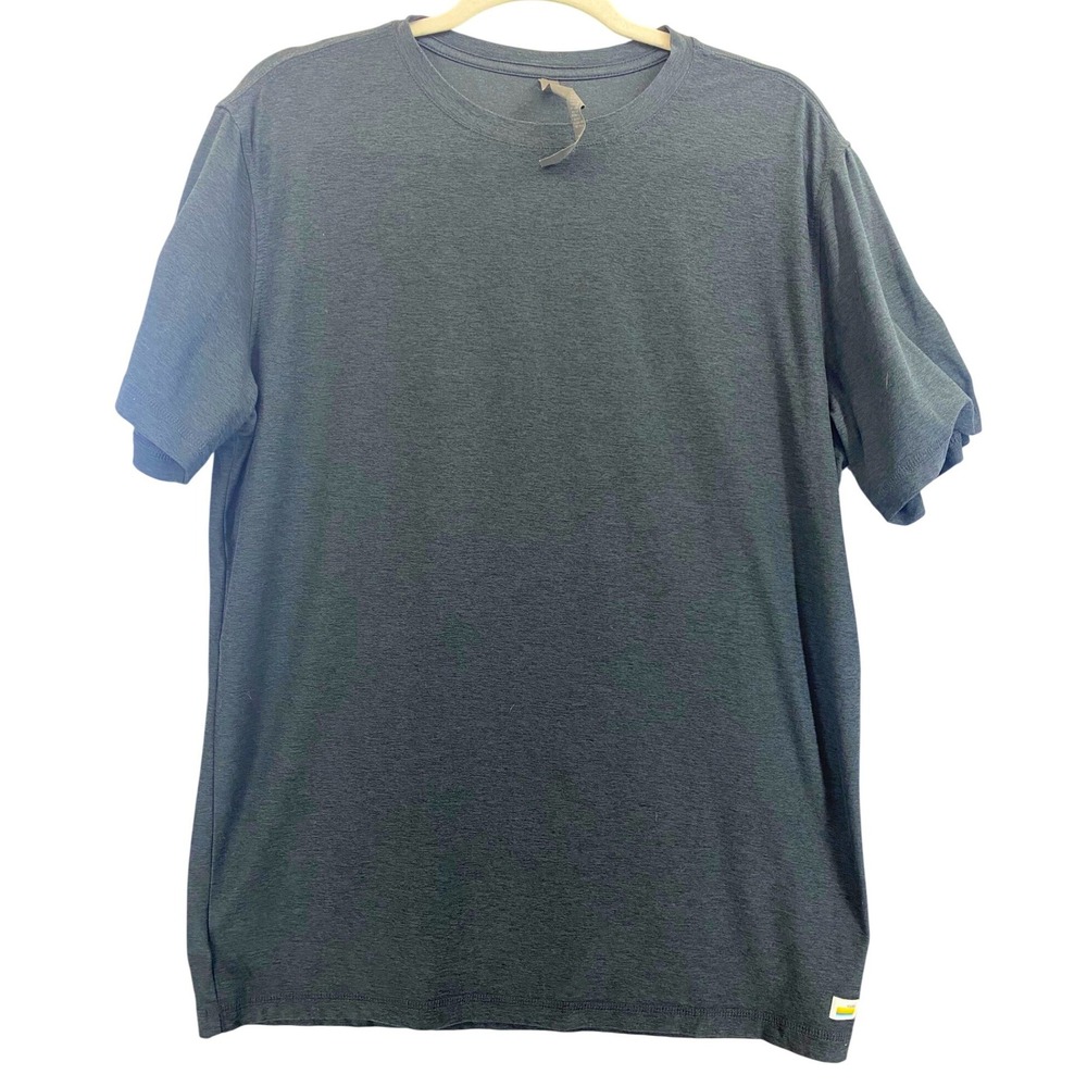 Vuori Strato Tech Tee Mens L Charcoal Heather Short Sleeve Performance Shirt